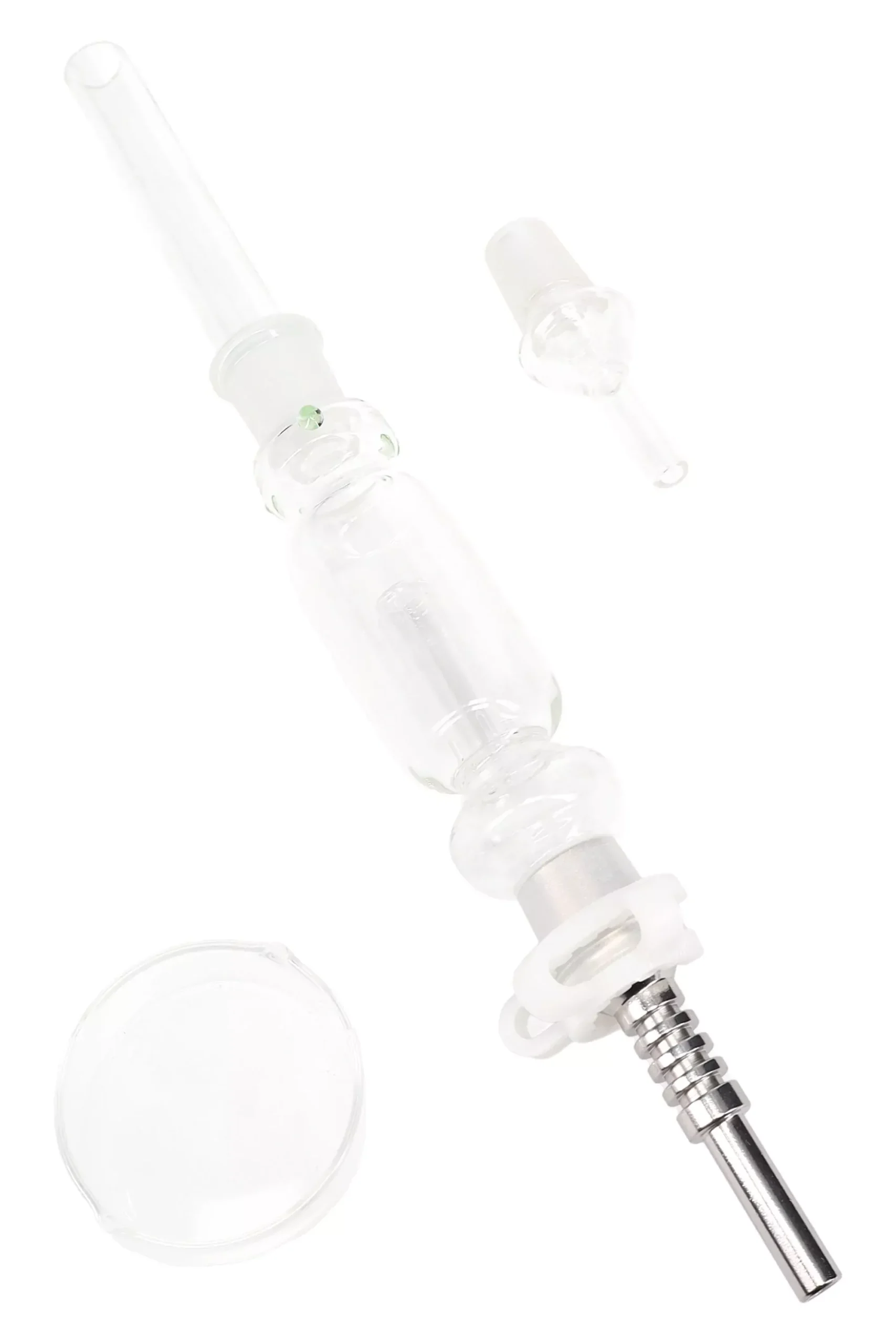 12″ Glass Dab Straw Kit – 18.8 mm Titanium Tip