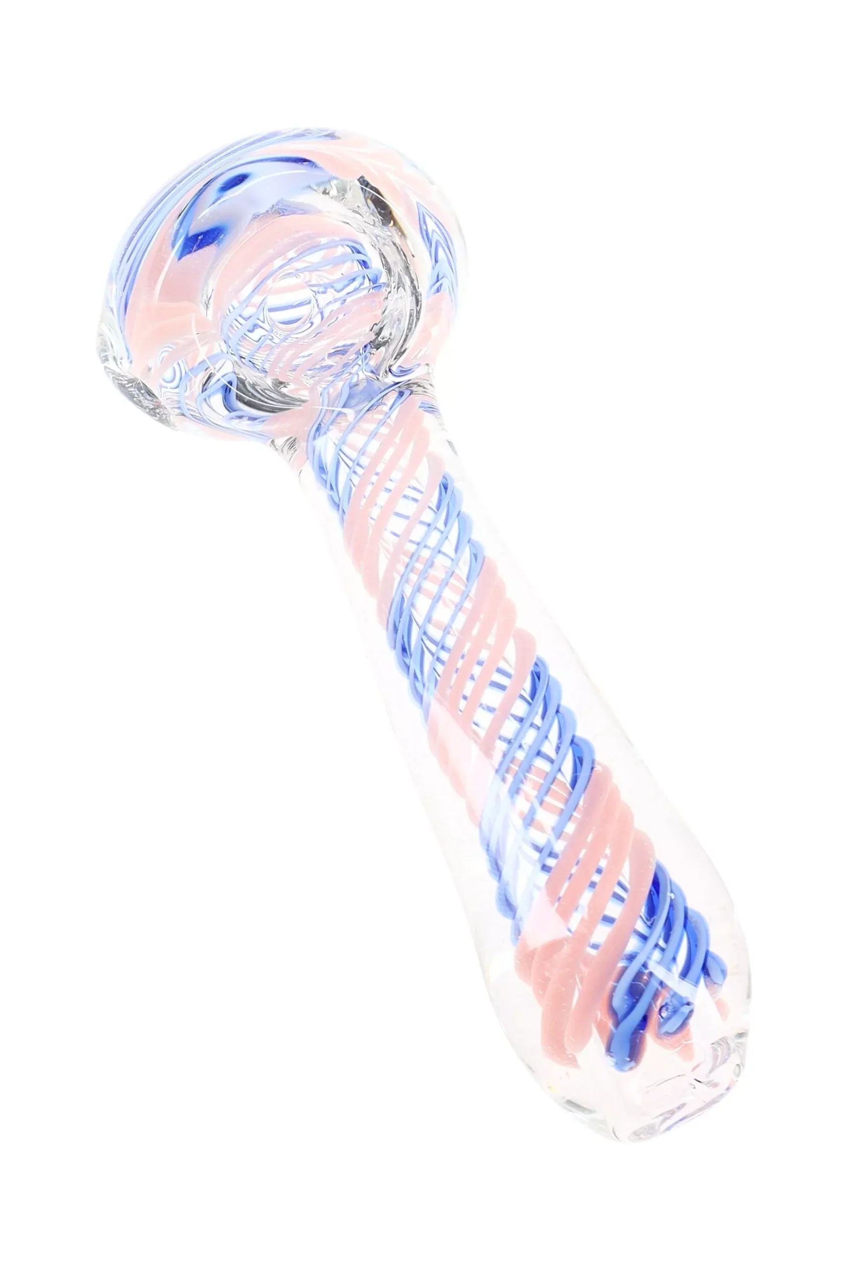3″ Striped Glass Spoon Pipe “Candy Cane” – Assorted Colors