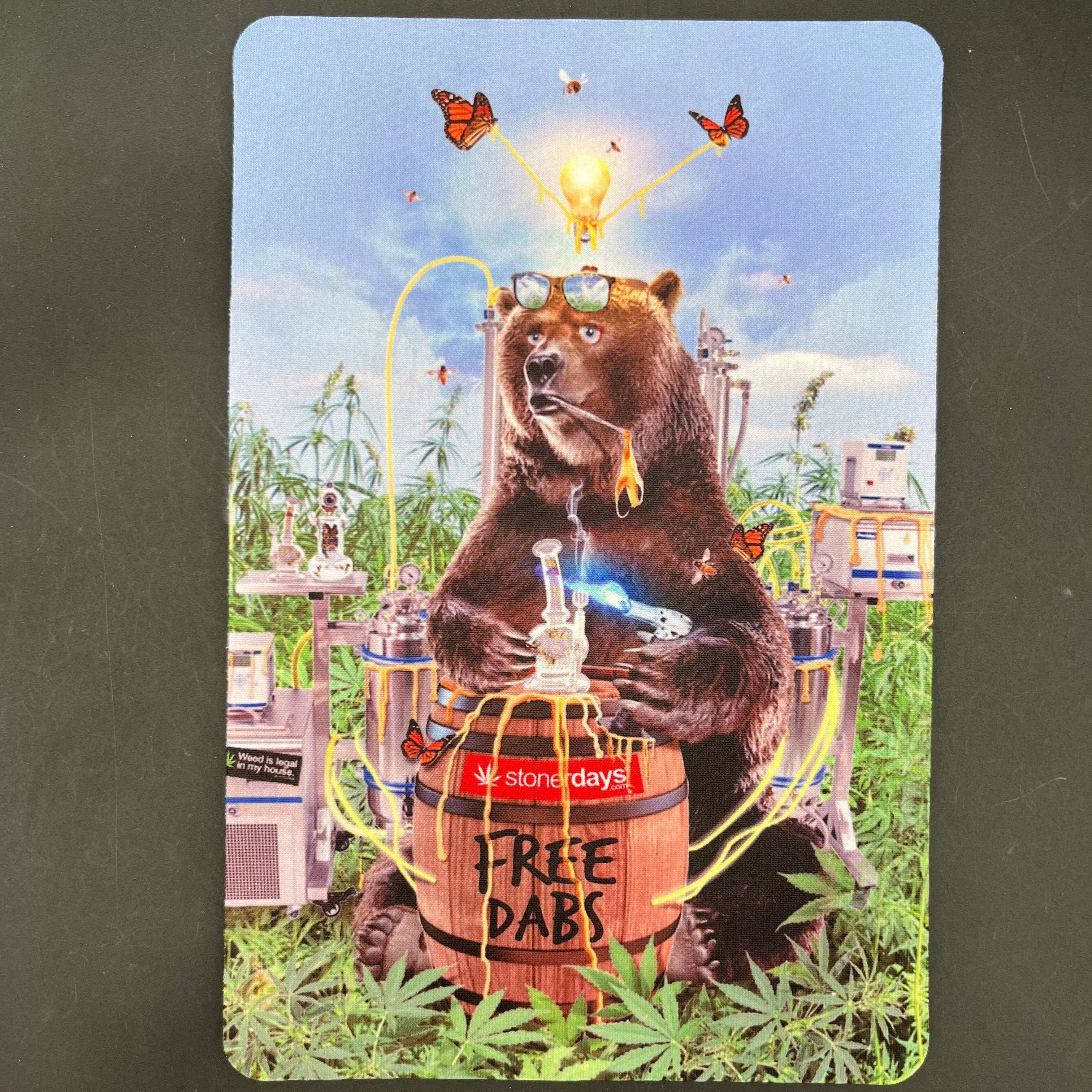 "Free Dabs Bear" Dab Mat By StonerDays | 8" x 12"