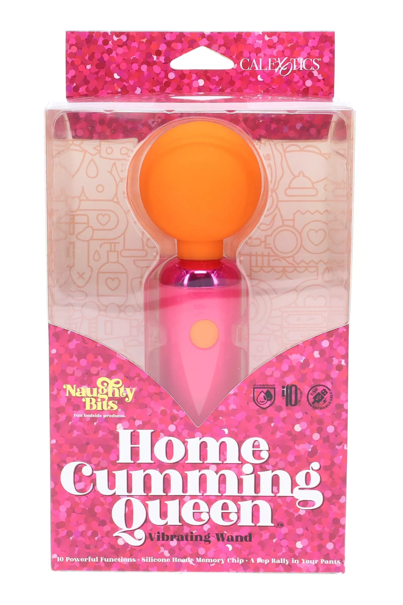 “Home Cumming Queen” Vibrating Wand – 10 Functions – Waterproof – Rechargeable